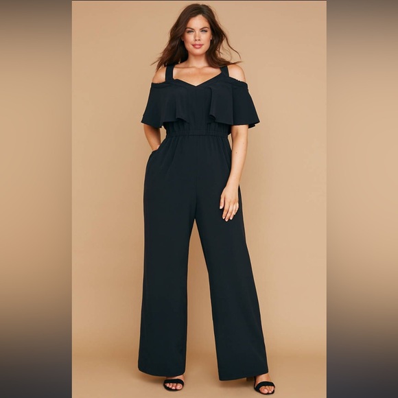 Lane Bryant Pants - Lane Bryant Lena Off the Shoulder Jumpsuit